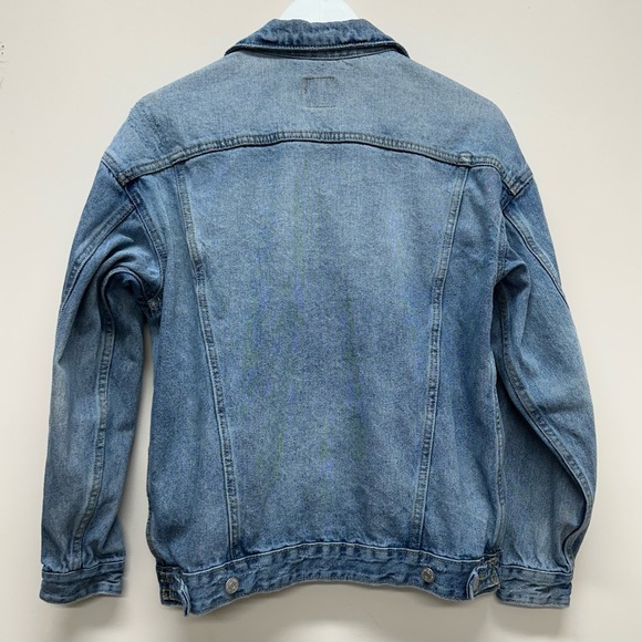 Wild Fable Women’s Green Label Distressed Y2K Denim Jean Jacket sz XS - Picture 3 of 5
